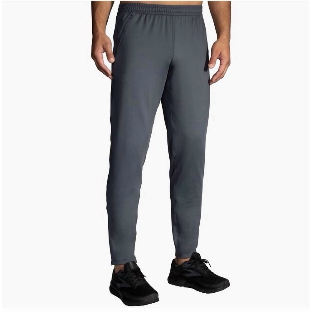 Brooks Men's Spartan Pants 2.0 Size XL Gray Ankle Zipper Running Run Happy NWOT